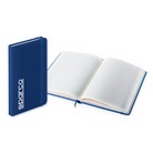 The blue Sparco Bound Notebook from Sparco with lined pages.
