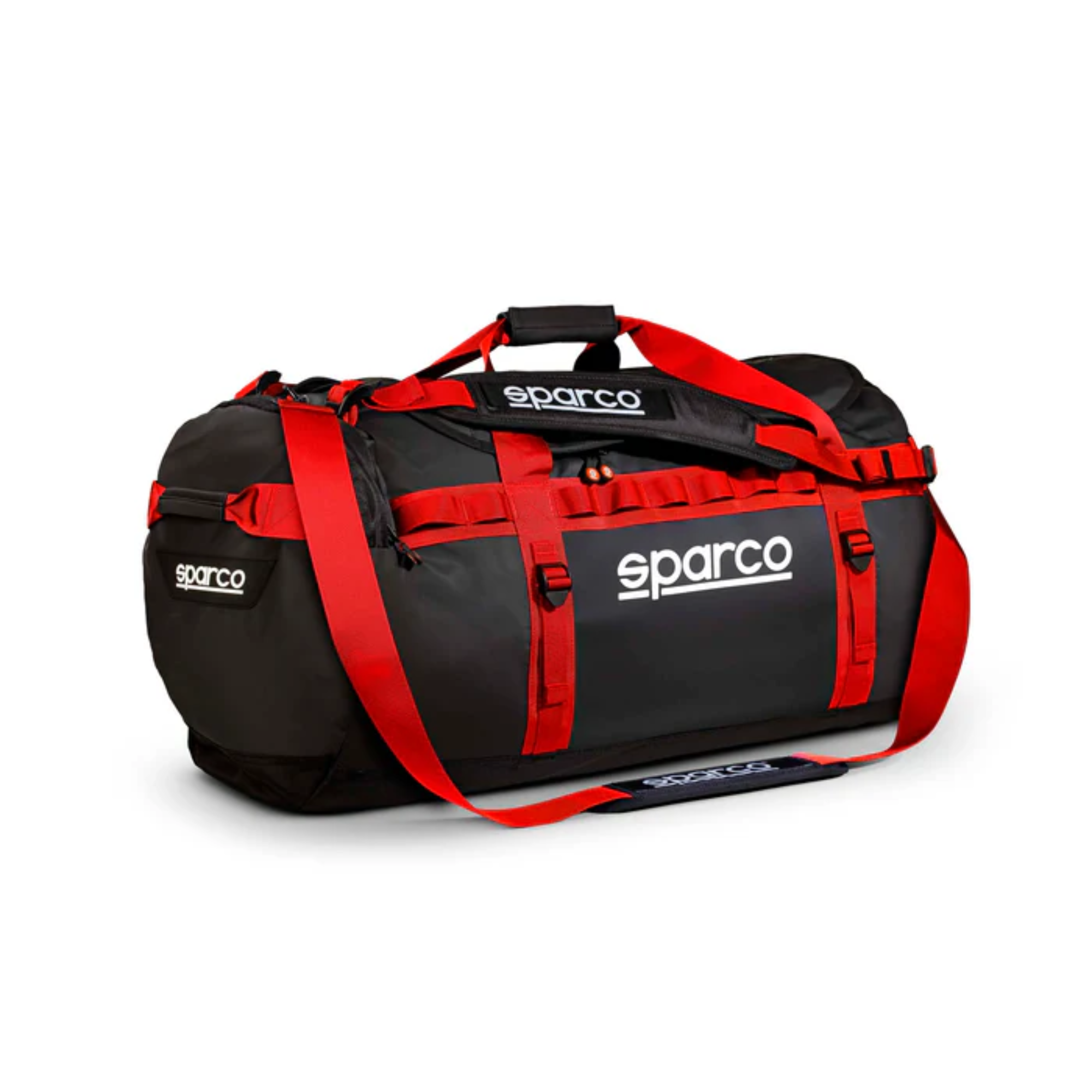 The red and black Sparco Dakar Large Duffel Bag from Sparco.