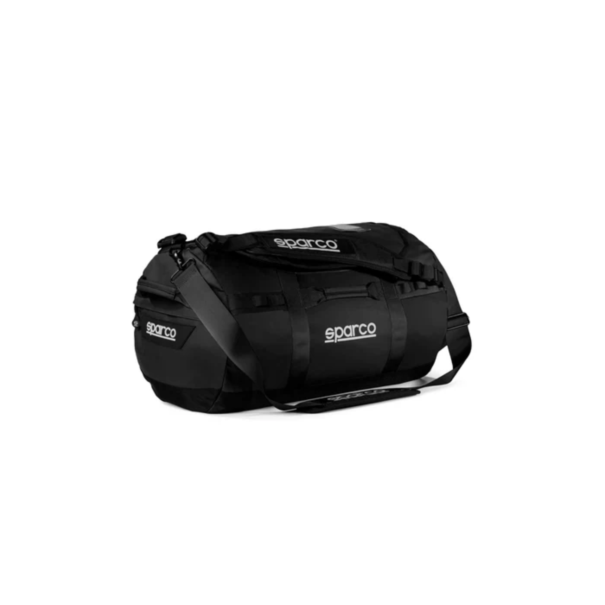 The black Sparco Dakar Small Duffel Bag from Sparco.