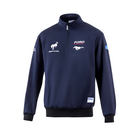 The front of the navy blue Sparco Ford Performance Half Zip Sweatshirt from Sparco.
