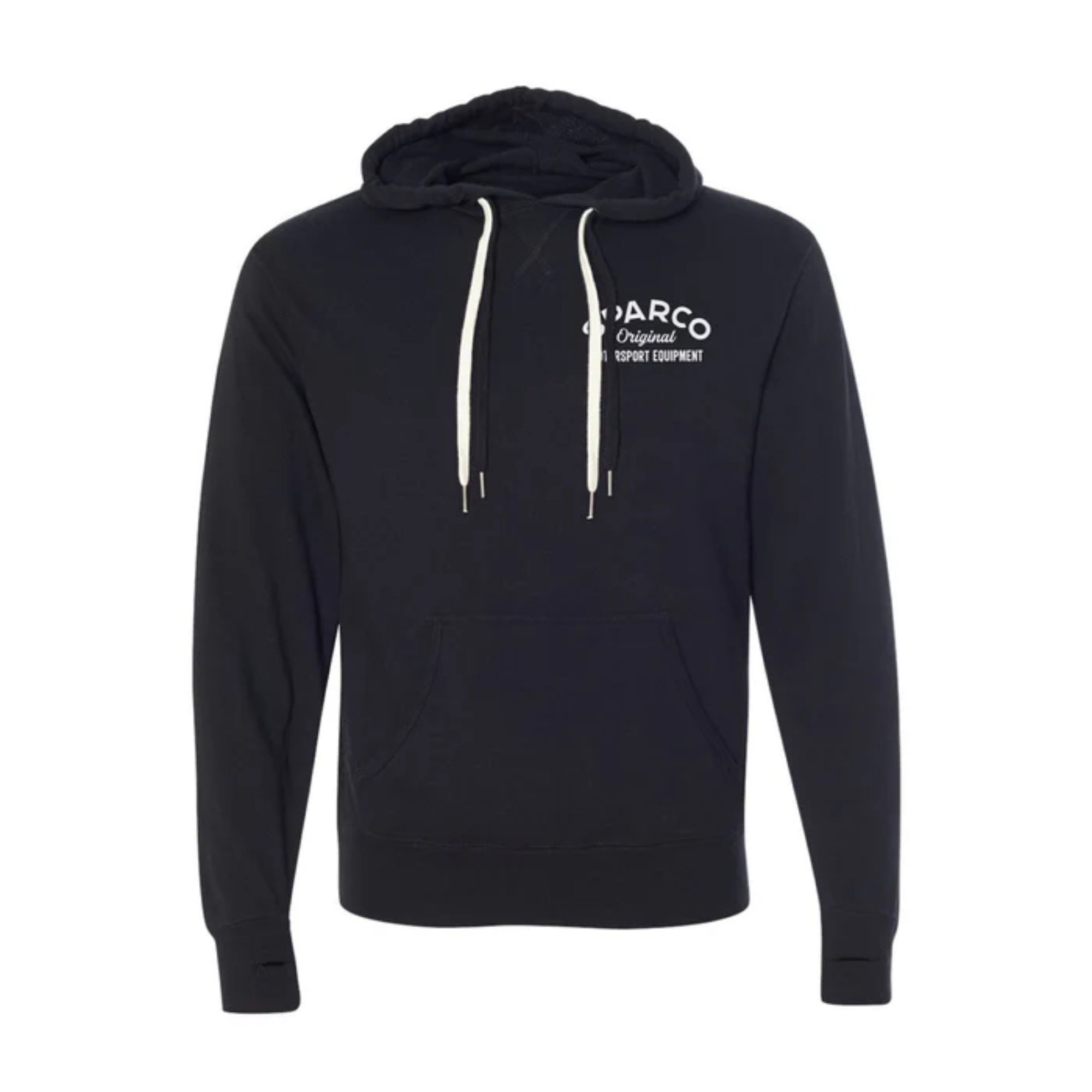 The black Sparco Garage Hooded Sweatshirt from Sparco.