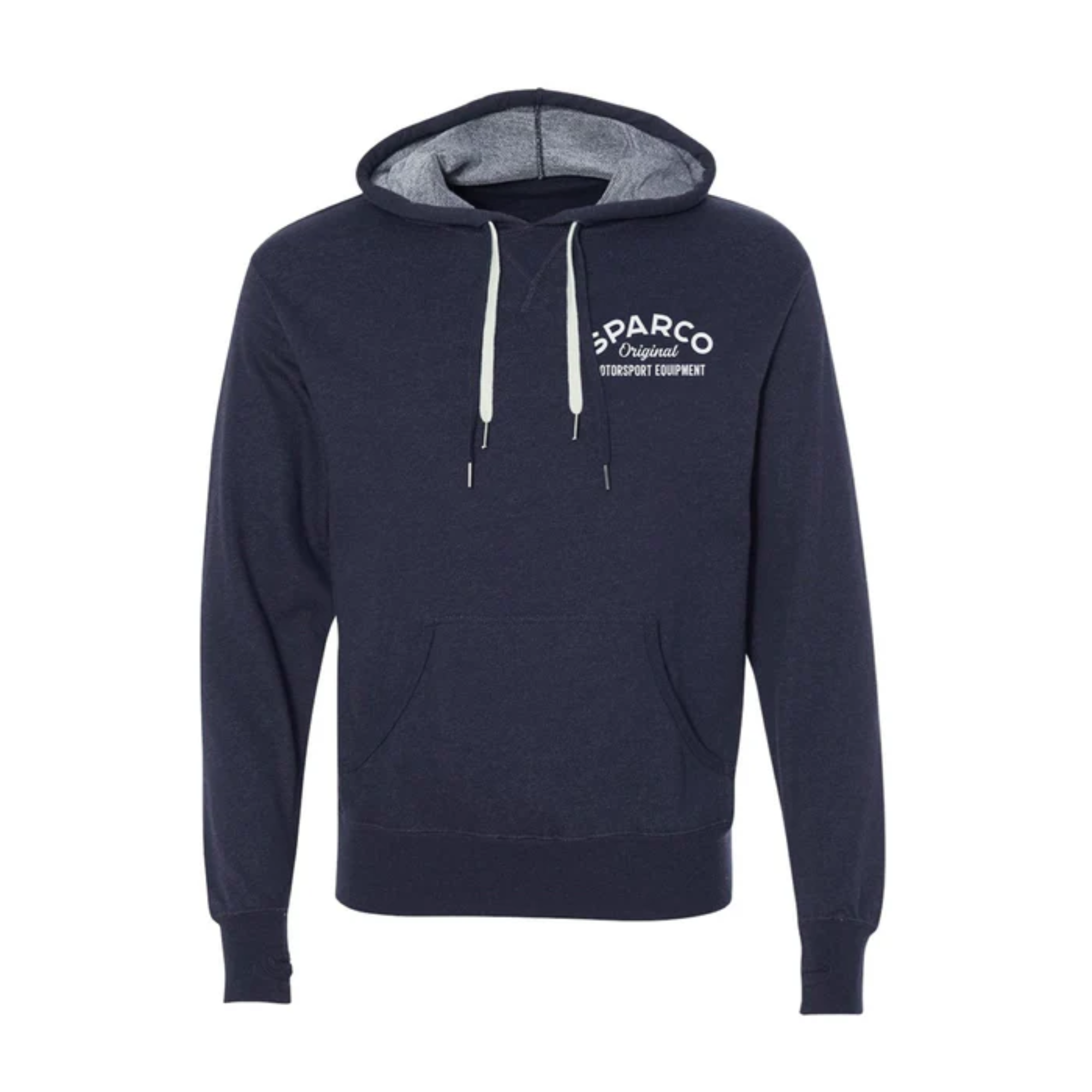 The navy Sparco Garage Hooded Sweatshirt from Sparco.
