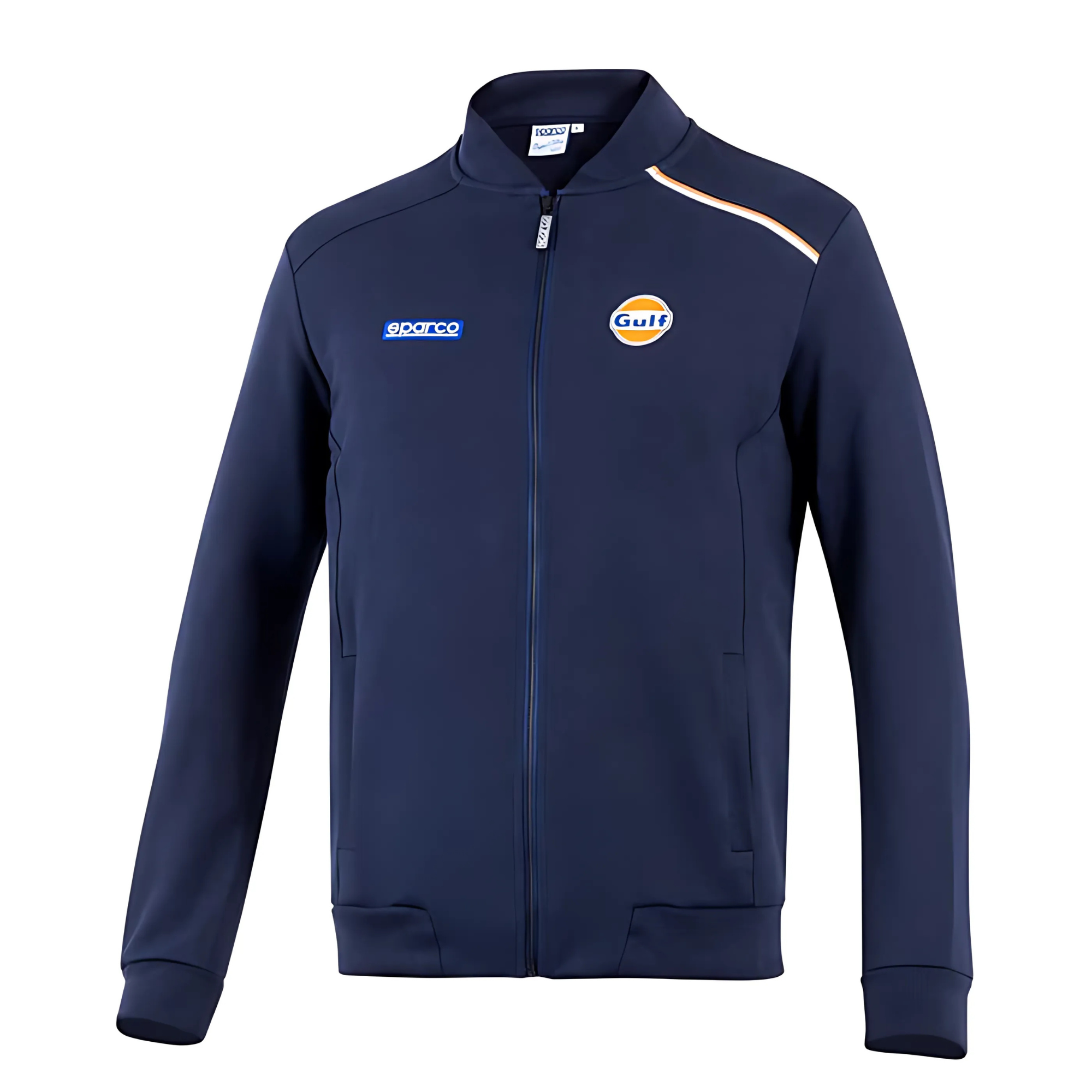 The front of the navy blue Sparco Gulf Full Zip Sweatshirt.