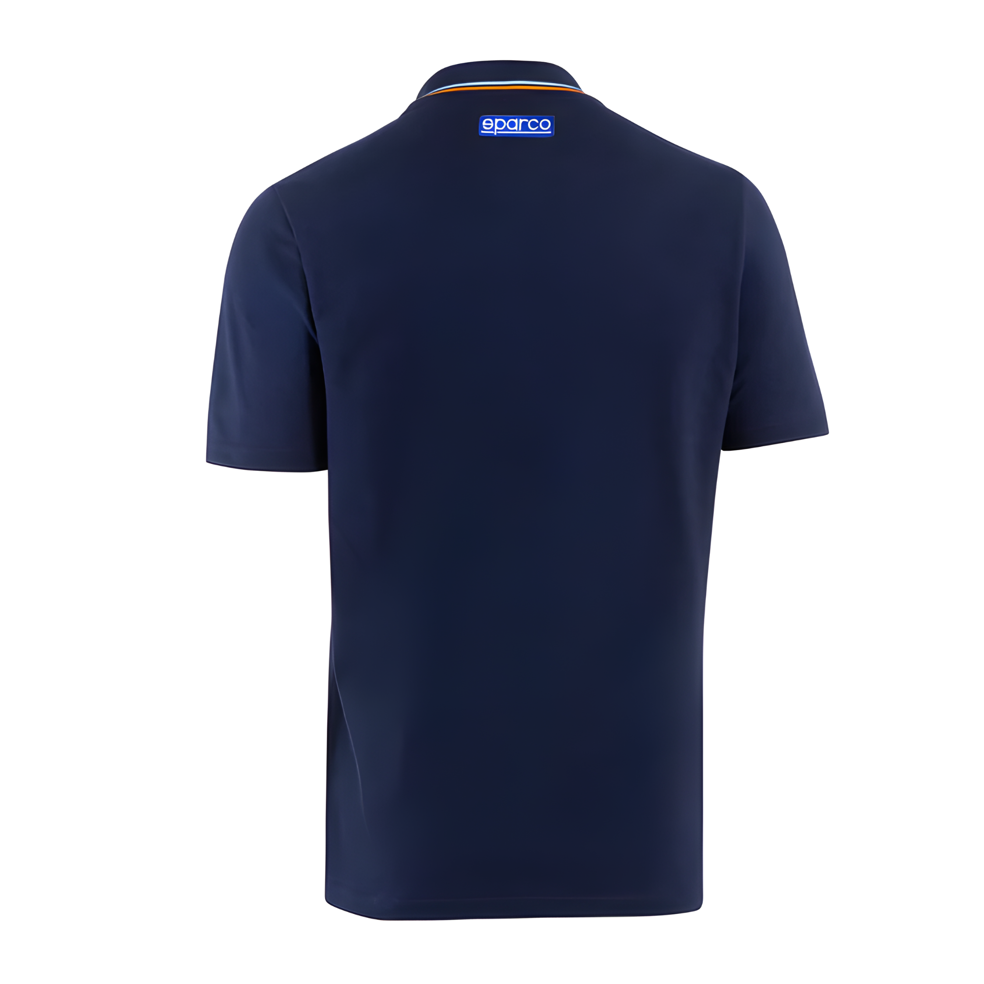 The back of the navy blue Sparco Gulf Piquet Polo from Sparco.