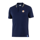 The front of the navy blue Sparco Gulf Piquet Polo from Sparco.