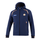 The front of the navy blue Sparco Gulf SL Hooded Softshell Jacket from Sparco.