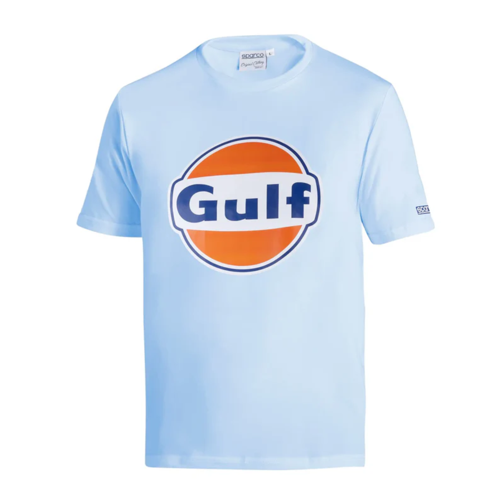 The celeste (light blue) Sparco Gulf T-Shirt from Sparco.