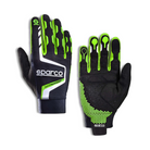 The Sparco Hypergrip+ Gaming Gloves from Sparco in black and green.