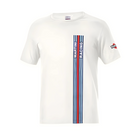 The white Sparco Martini Big Stripes T-Shirt from Sparco.