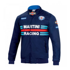 The navy blue Sparco Martini Bomber Jacket from Sparco, featuring Martini Racing and Sparco logos.