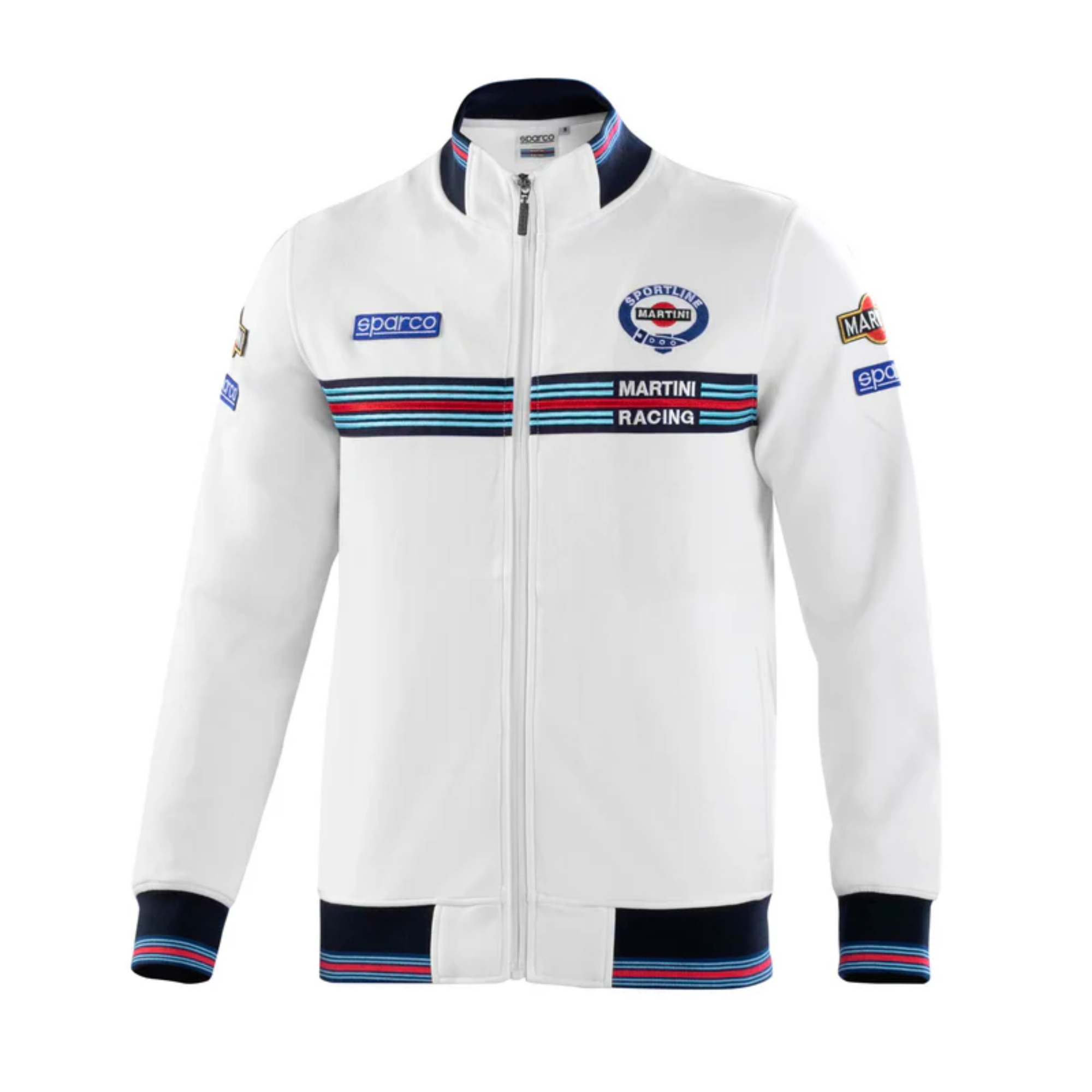 The white Sparco Martini Full Zip Sweatshirt from Sparco.