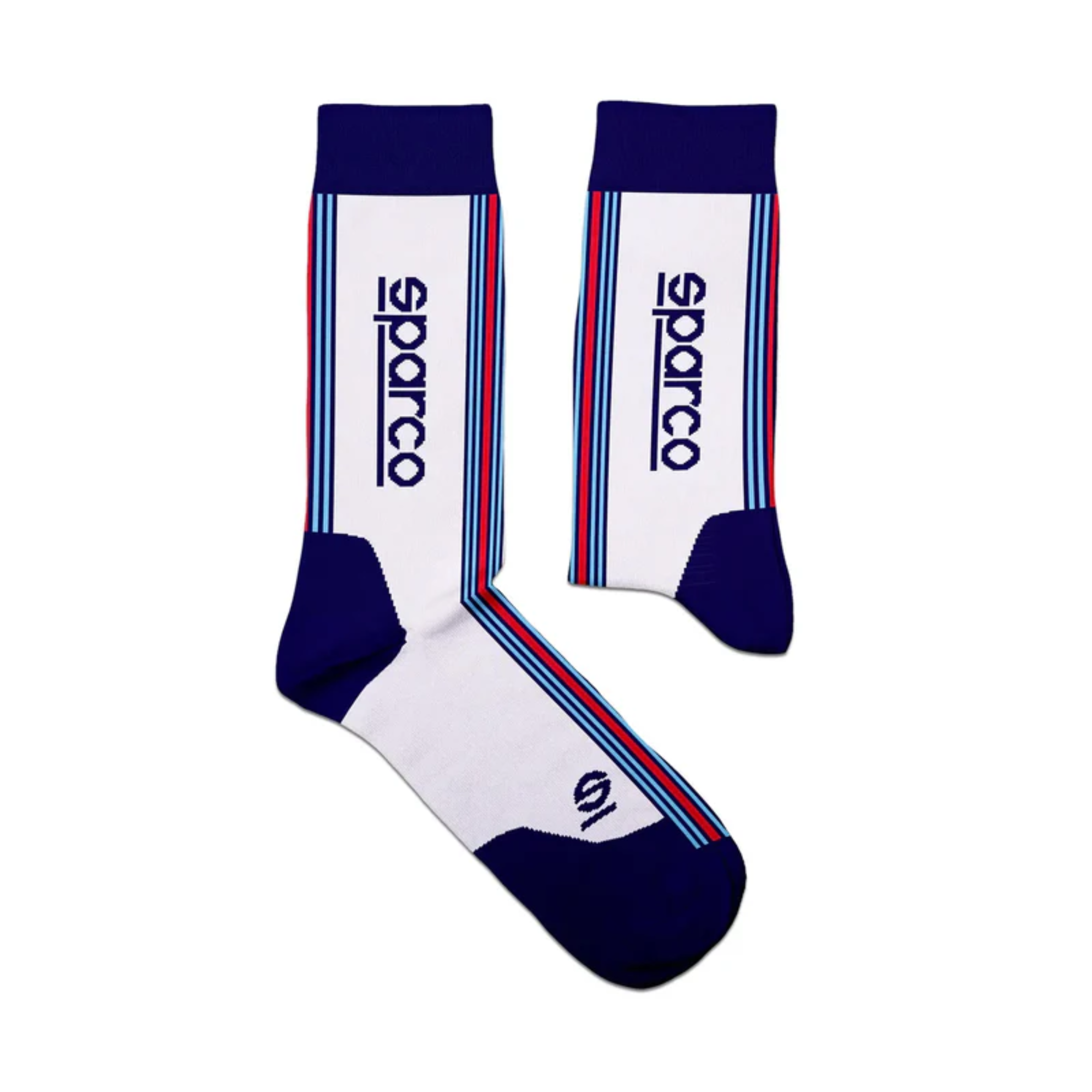 The white and navy Sparco Martini Iconic Design Socks from Sparco.