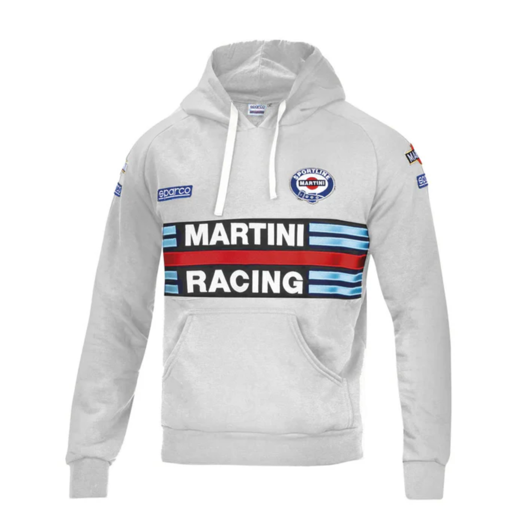 The gray Sparco Martini Racing Hooded Sweatshirt from Sparco.