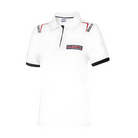 The front of the white Sparco Martini Racing Ladies Polo from Sparco.