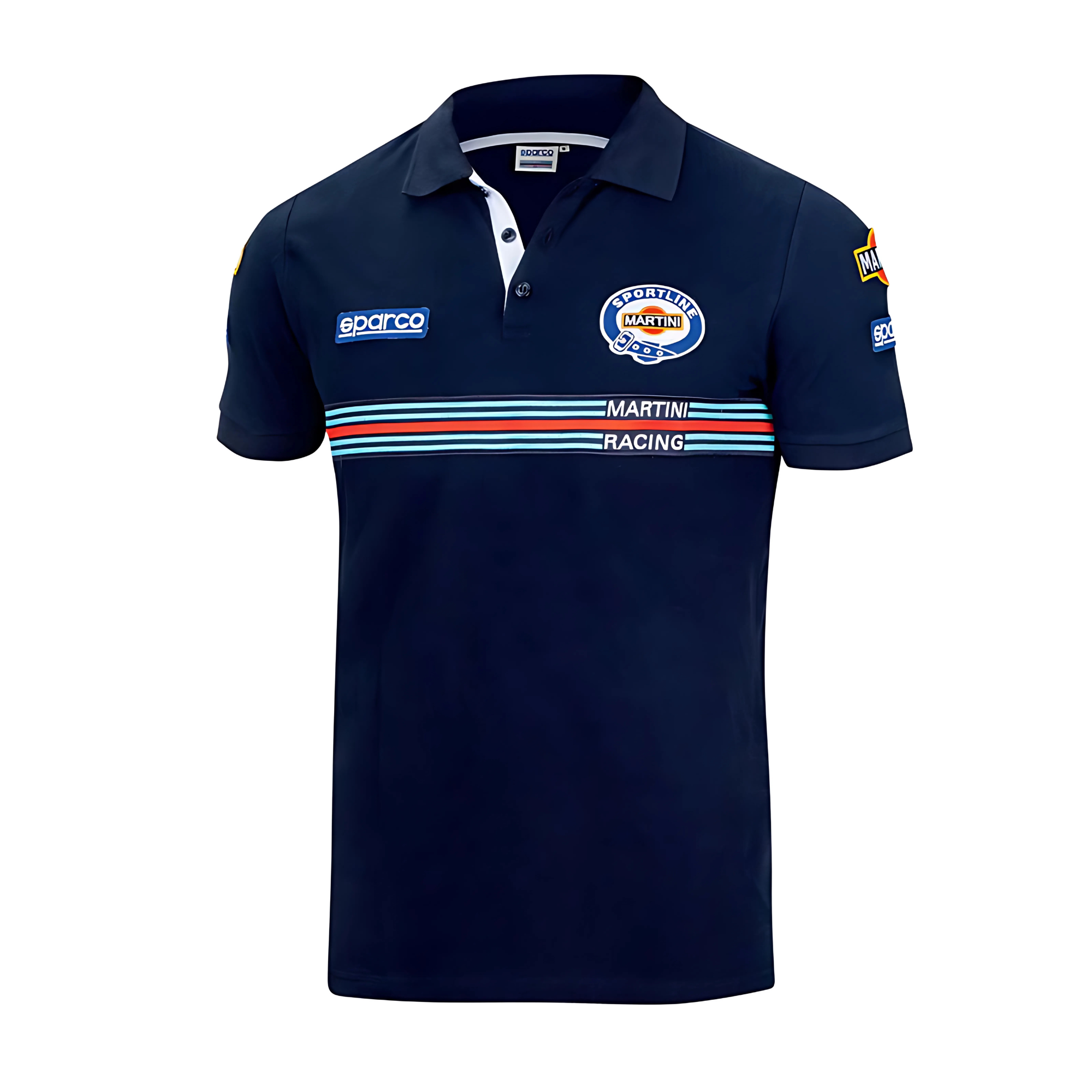 The navy blue Sparco Martini Racing Patch Polo from Sparco.