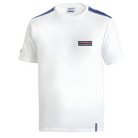 The front of the white Sparco Martini Racing Stripes T-Shirt from Sparco.