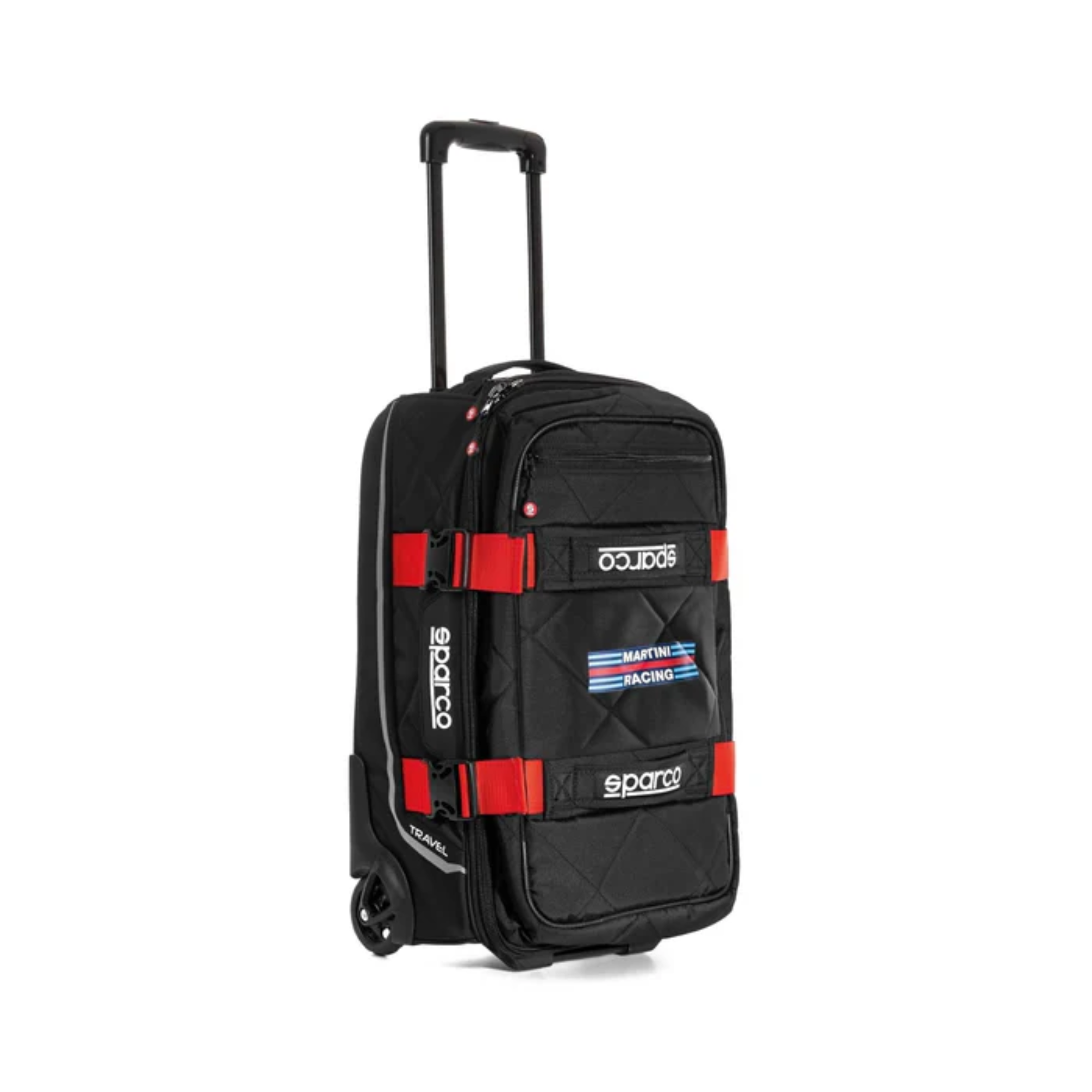The black and red Sparco Martini Racing Travel Bag from Sparco.