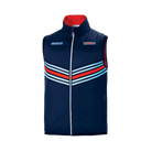 The front of the navy Sparco Martini Racing Vest from Sparco.