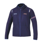 The front of the navy blue Sparco Martini Racing Wind Stopper Jacket from Sparco.