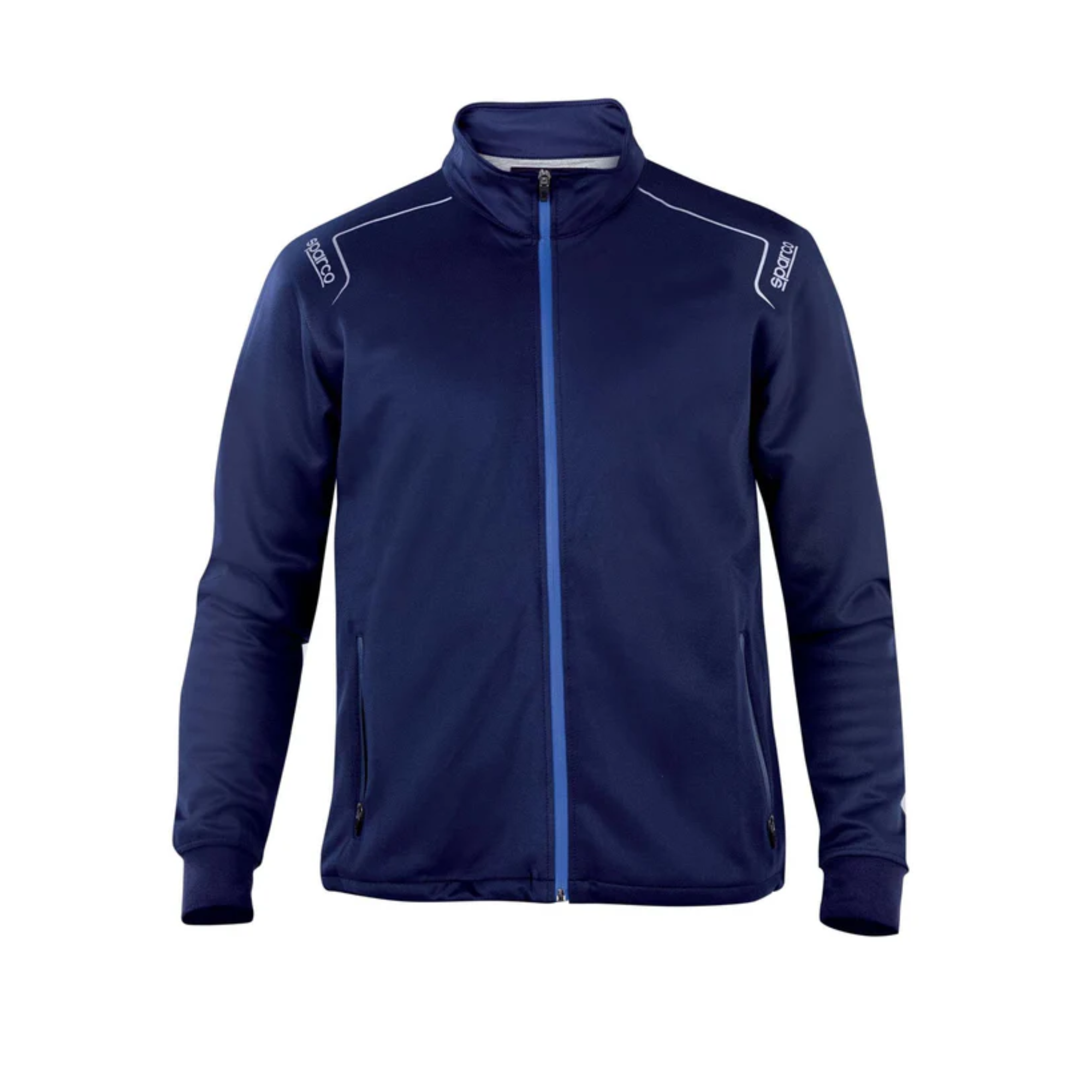 The front of the navy Sparco Phoenix Jacket from Sparco.