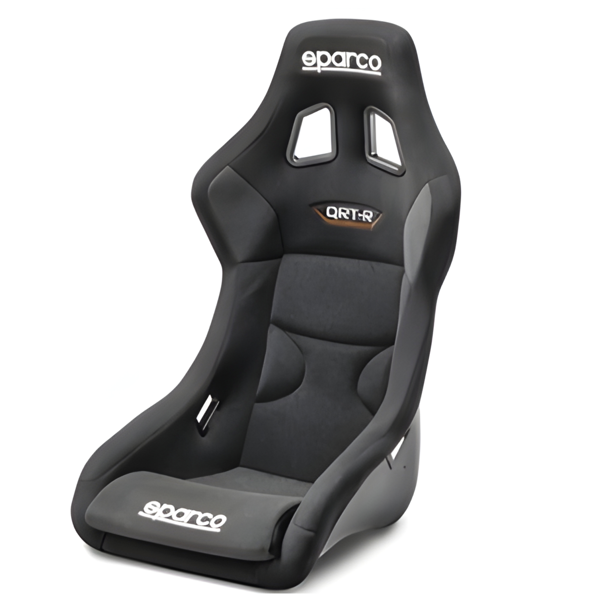 The black Sparco QRT-R Gaming Seat from Sparco. This seat is not FIA rated.