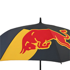The Sparco Red Bull F1 Umbrella from Sparco and Oracle Red Bull Racing F1 team in a close up of the Red Bull logo.
