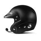 The flat black Sparco RJ-i SA2020 Rally Helmet from Sparco from the side.