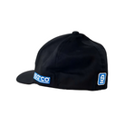 The black Sparco S-Icon Hat from Sparco from the back.