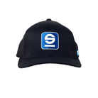 The black Sparco S-Icon Hat from Sparco from the front.