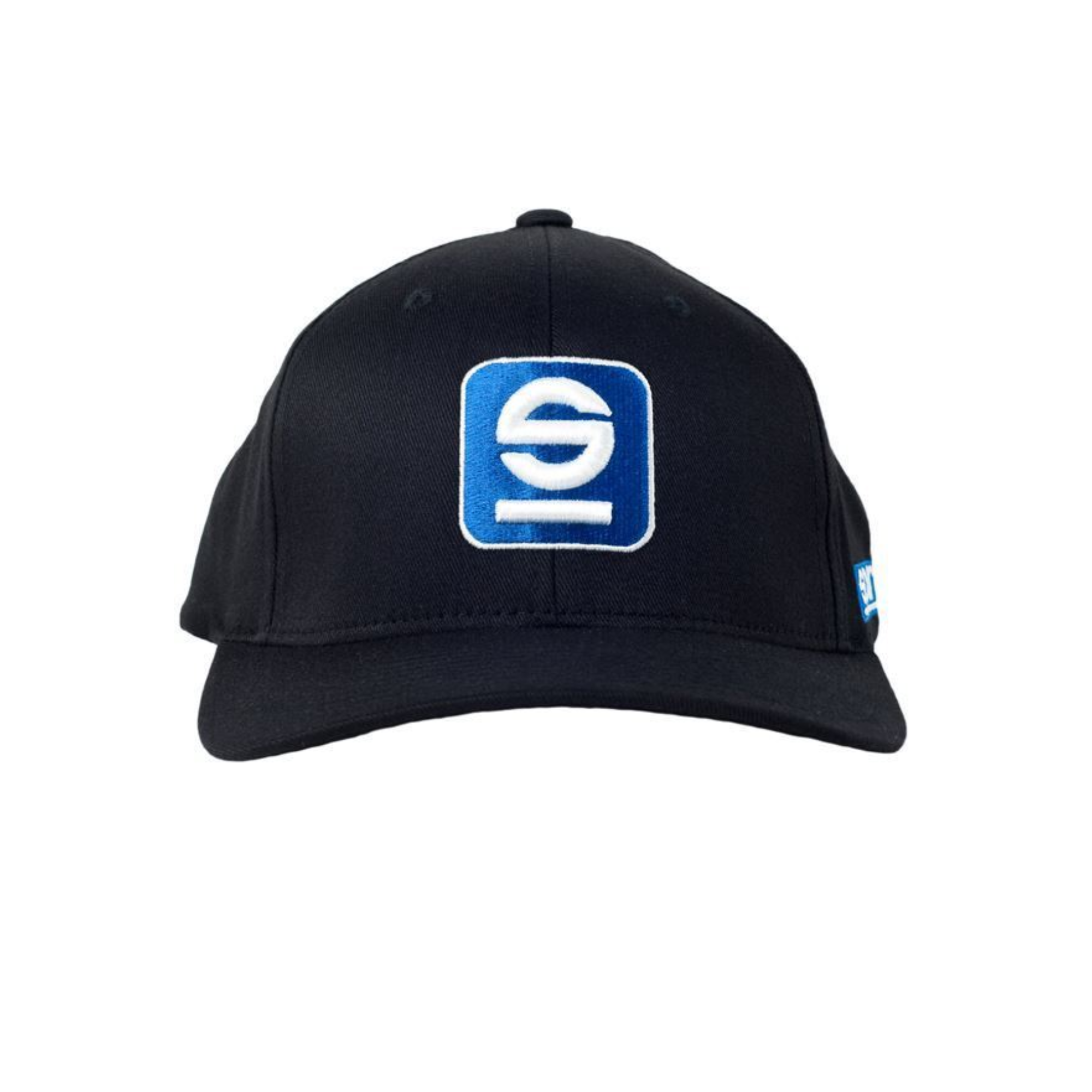The black Sparco S-Icon Hat from Sparco from the front.