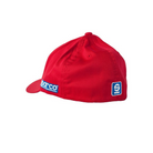 The red Sparco S-Icon Hat from Sparco from the back.