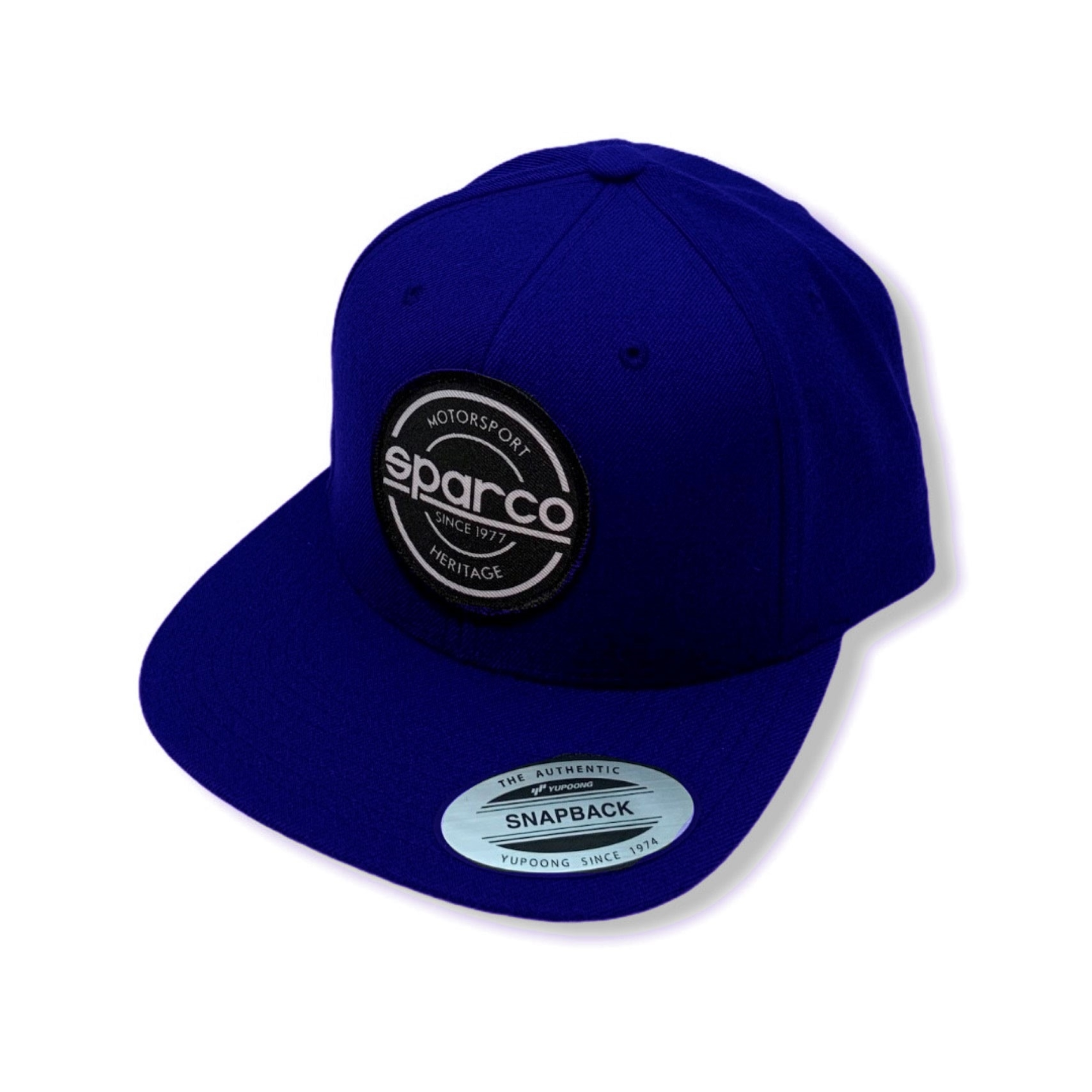 The blue Sparco S-Patch Snapback Cap from Sparco.