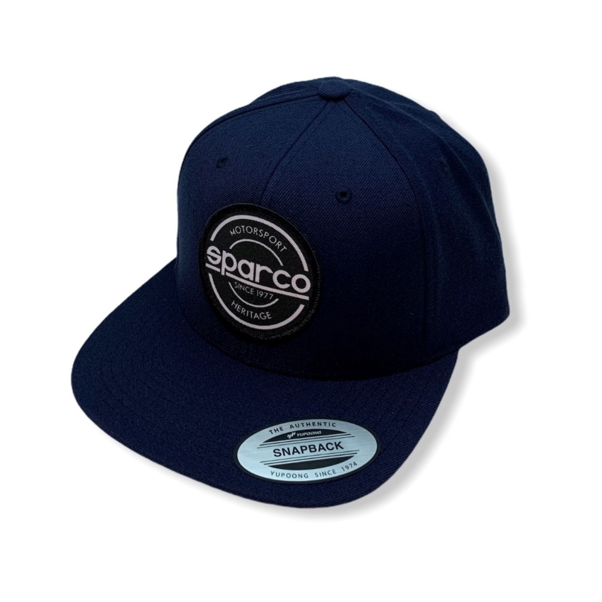 The navy Sparco S-Patch Snapback Cap from Sparco.