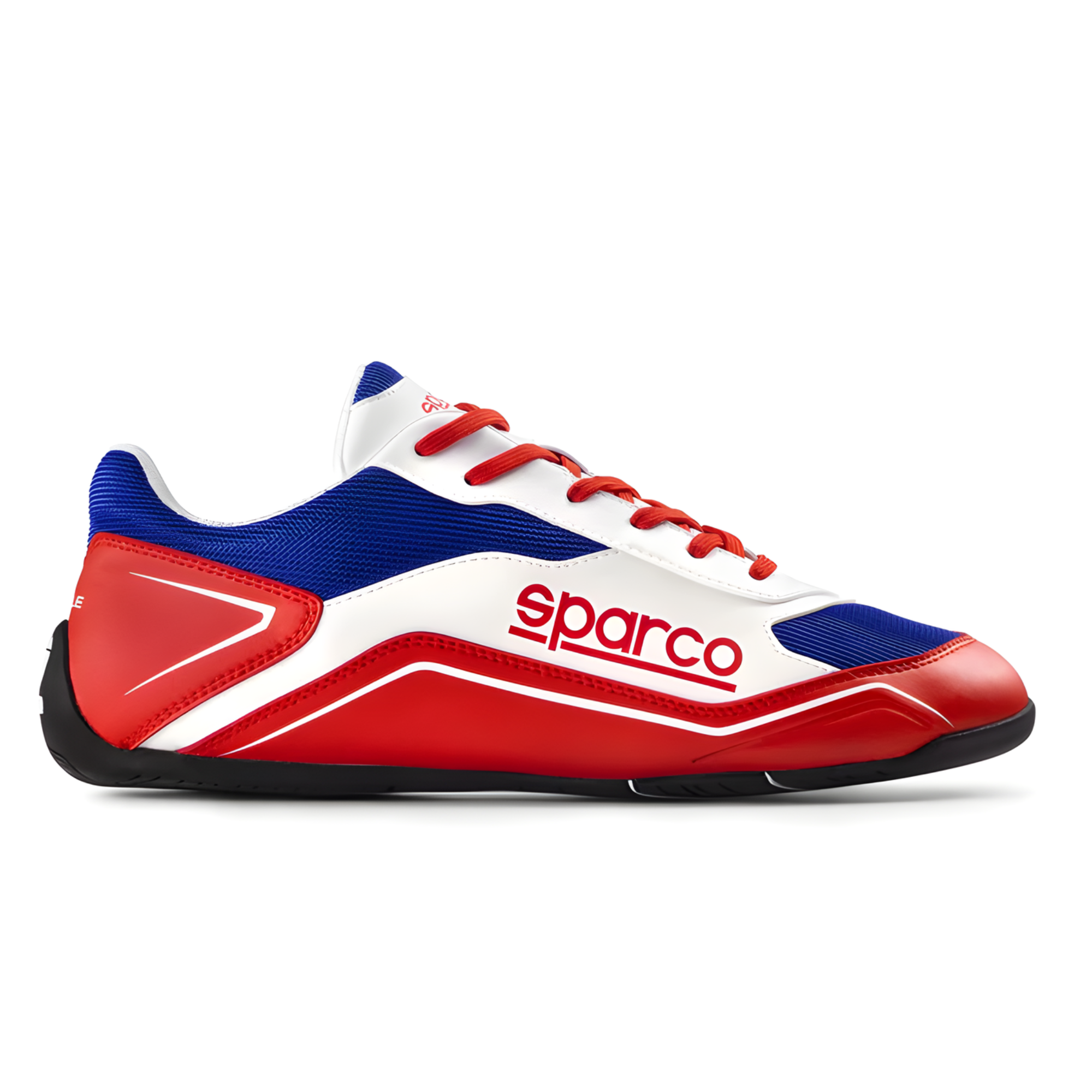 The red, white and blue Sparco S-Pole Shoes from Sparco.
