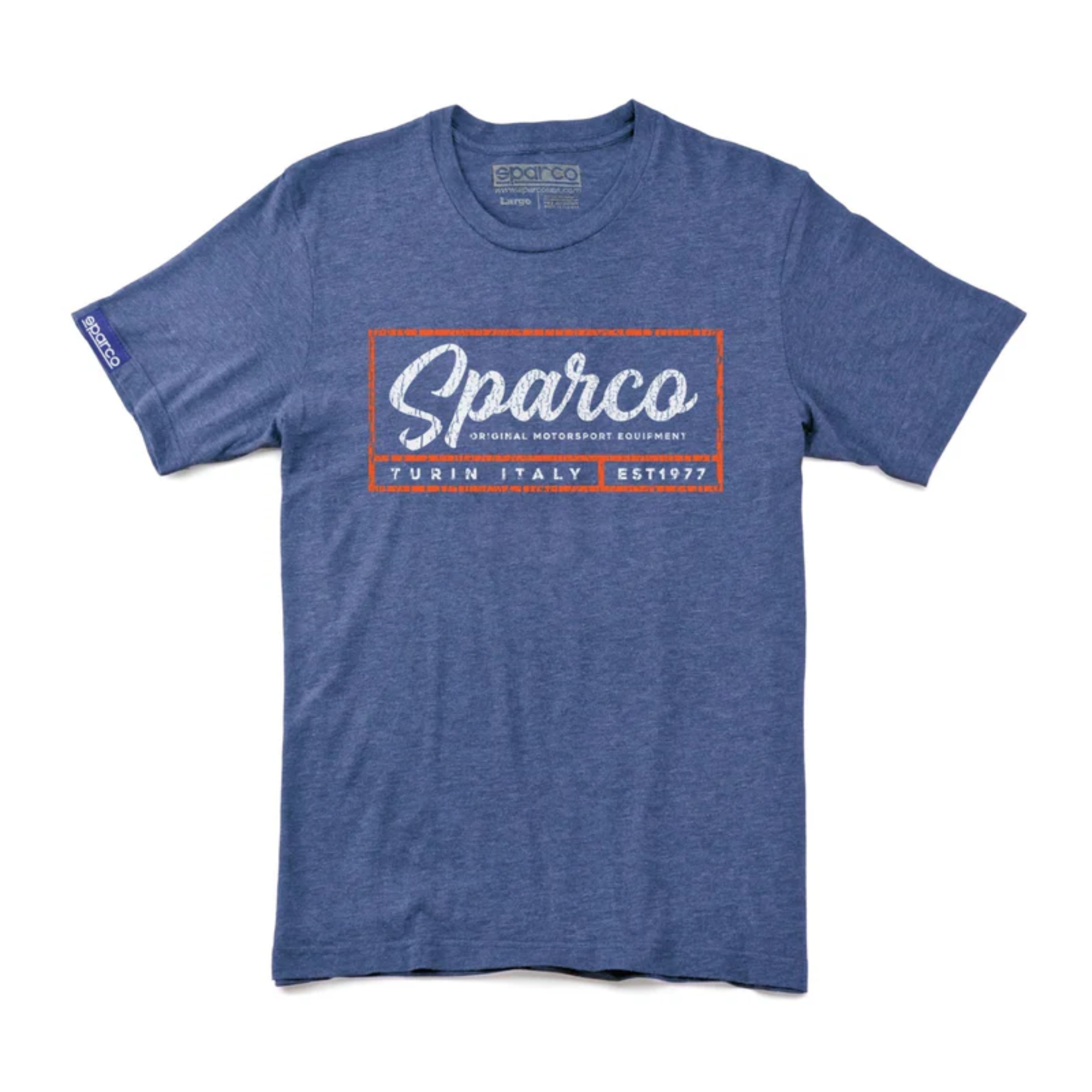 The blue Sparco Script T-Shirt from Sparco.