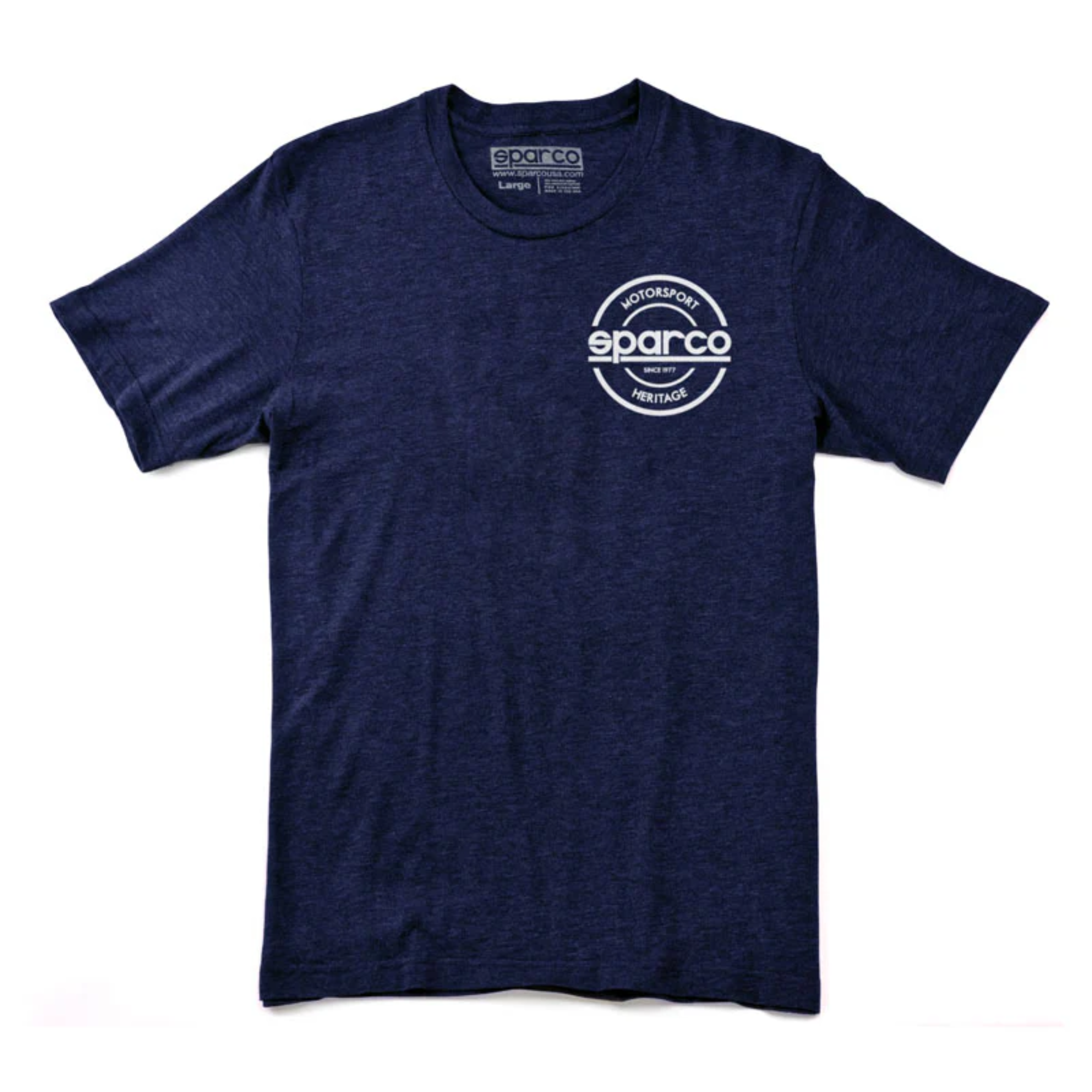 The navy Sparco Seal V.2 T-Shirt from Sparco from the front.