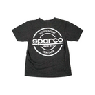 The charcoal Sparco Seal V.2 Youth T-Shirt from Sparco from the back. Sizing is designed for kids.