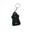 The front of the black Sparco Seat Keychain from Sparco.