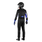 The black and blue Sparco Sprint Pro Racing Suit from Sparco worn from the back.