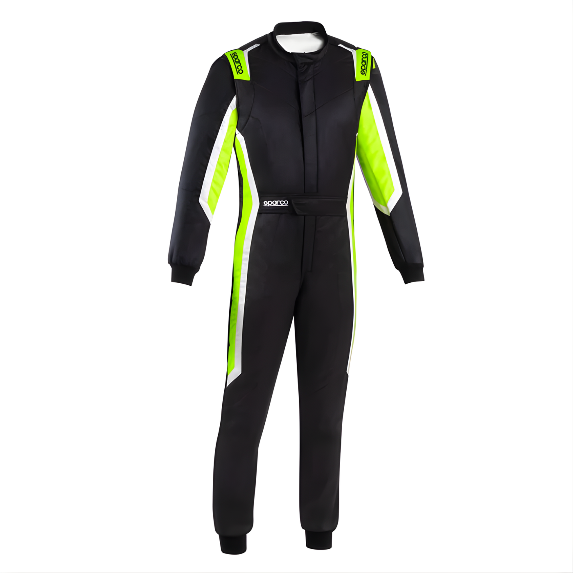 The black and green Sparco Sprint Pro Racing Suit from Sparco