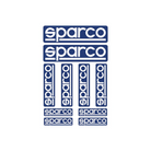 The blue and white Sparco Sticker Set (10 Pieces) from Sparco.