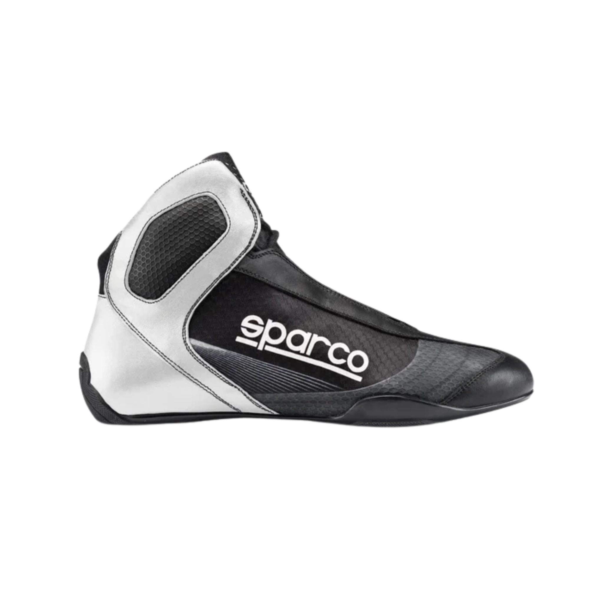 The black and white Sparco Superleggera KB-10 Karting Shoe from Sparco.