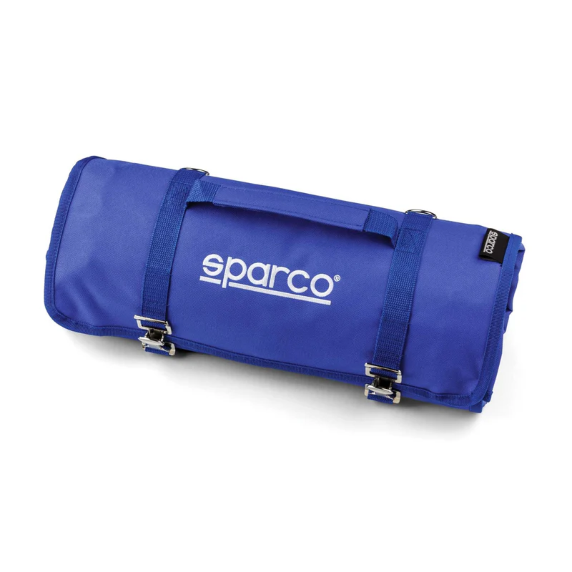 The Sparco Trackside Tool Roll from Sparco rolled up.