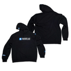 The front and back of the black Sparco WWW Hooded Sweatshirt from Sparco.