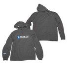 The front and back of the charcoal Sparco WWW Hooded Sweatshirt from Sparco.