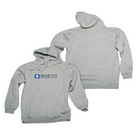 The front and back of the gray Sparco WWW Hooded Sweatshirt from Sparco.