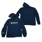 The front and back of the navy Sparco WWW Hooded Sweatshirt from Sparco.