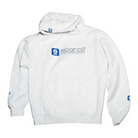 The front of the white Sparco WWW Hooded Sweatshirt from Sparco.